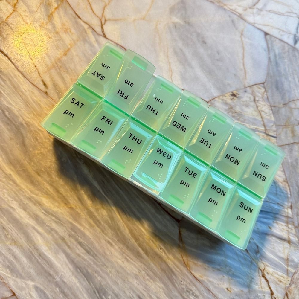 7 Day Pill Organizer Box AM PM Daily Weekly Medication Holder Case